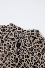 Load image into Gallery viewer, Ruffle Sleeve Top | Khaki Animal Print Blouse
