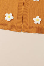 Load image into Gallery viewer, Light French Beige Flower Applique Bubble Sleeve Cardigan | Tops/Sweaters &amp; Cardigans
