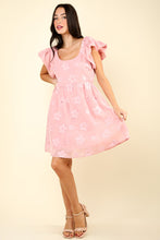 Load image into Gallery viewer, Womens Mini Dress-VERY J Flower Embroidered Organza Mini Dress
