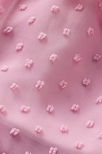 Pink Ombre Swiss Dot Ruffled Tiered Mini Dress