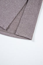 Load image into Gallery viewer, Split Side Poncho | Pale Khaki Color Block Ribbed Knit
