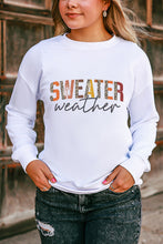 Load image into Gallery viewer, Sweatshirt | White Sweater Weather Vibrant Monogram
