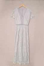 Load image into Gallery viewer, Gray Blue Fill Your Heart Lace Maxi Dress
