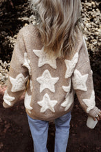 Load image into Gallery viewer, Khaki Star Pattern Winter Sweater with Pockets
