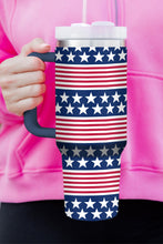 Load image into Gallery viewer, Bluing Stars and Stripes Print Handled Thermos Cup 40oz | Accessories/Tumblers
