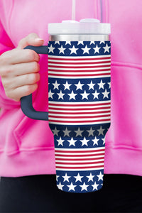 Bluing Stars and Stripes Print Handled Thermos Cup 40oz | Accessories/Tumblers