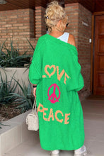 Load image into Gallery viewer, Peace &amp; Love Colorful Cardigan -On Sale!!
