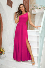 Load image into Gallery viewer, Formal Gown | One-Shoulder Split Maxi Dress
