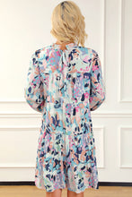 Load image into Gallery viewer, Green Frilled Neck Tiered Floral Dress | Dresses/Floral Dresses
