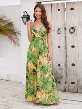 Load image into Gallery viewer, Maxi Dress | Printed Surplice Spaghetti Strap Dress
