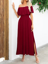 Load image into Gallery viewer, Maxi Dress | Off-Shoulder Slit Long Dress
