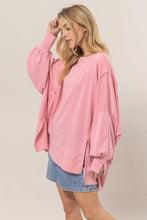 Load image into Gallery viewer, French Terry High-Low Slit Sweatshirt
