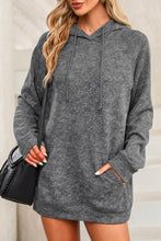 Load image into Gallery viewer, Gray Mineral Wash Kangaroo Pocket Drawstring Pullover Hoodie | Tops/Sweatshirts &amp; Hoodies
