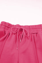 Load image into Gallery viewer, Rose Red Terry Knit Drawstring Smocked Waist Wide Leg Sweatpants | Bottoms/Pants &amp; Culotte
