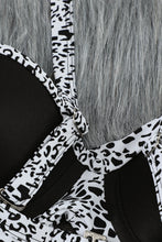 Load image into Gallery viewer, Black Twisted Bust Leopard Bikini Set | Swimwear/Bikinis
