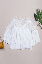 Load image into Gallery viewer, White The Du Jour Crochet Blouse
