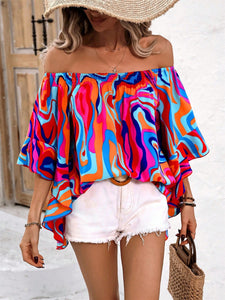 Off-Shoulder Top | Printed Blouse