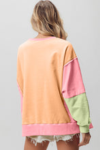 Load image into Gallery viewer, BiBi Washed Color Block Sweatshirt
