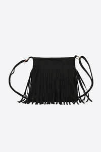 Leather Fringe Sling Cross Body Bag