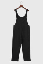 Load image into Gallery viewer, Black Overalls | Pocketed Wide Strap Overalls
