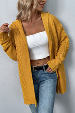 Load image into Gallery viewer, Cable-Knit Hooded Cardigan
