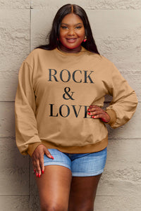 ROCK ＆ LOVE Sweatshirt | Graphic Round Neck Sweatshirt