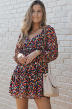 Load image into Gallery viewer, Wrapped V Neckline Long Sleeve Floral Dress
