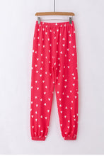 Load image into Gallery viewer, Lounge Set | Fiery Red Heart Print Pants Set
