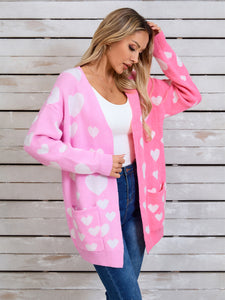 Angel Wing Hearts Long Sleeve Cardigan