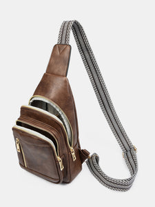 PU Leather Adjustable Crossbody Bag