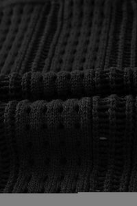 Black Crochet Hollow-out Sleeveless Beach Dress with Drawstring