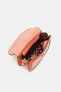 Fashion Accessory-Nicole Lee USA Croc Embossed Crossbody Bag