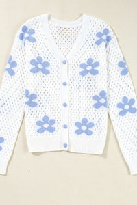 Flower Long Sleeve Cardigan