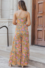 Load image into Gallery viewer, Wide Leg Jumpsuit | Floral Spaghetti Strap Jumpsuit
