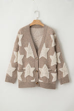 Load image into Gallery viewer, Khaki Star Pattern Winter Sweater with Pockets
