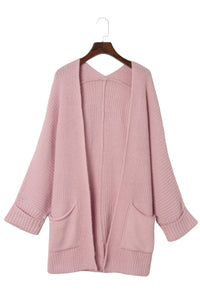 Pink Oversized Fold Over Sleeve Sweater Cardigan | Tops/Sweaters & Cardigans