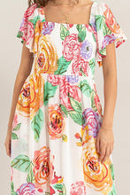 Load image into Gallery viewer, Flutter Sleeve Dress |  Floral Smocked Dress
