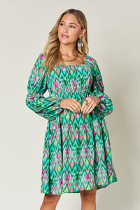 Womens Dress | Double Take Full Size Printed Long Sleeve Dress | Dresses/Floral Dresses