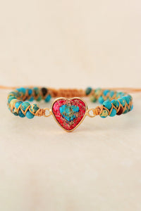 Handmade Heart Natural Stone Bracelet