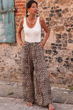 Load image into Gallery viewer, Desert Palm Boho Leopard Wide Leg Pants | Bottoms/Pants &amp; Culotte
