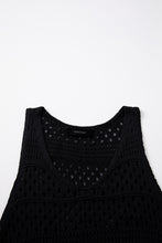 Load image into Gallery viewer, Black Hollow Out Crochet Cover Up Dress with Slits | Swimwear/Beach Cover-ups
