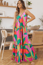 Load image into Gallery viewer, Multicolor Boho Geometric Print Sleeveless Maxi Dress | Dresses/Maxi Dresses
