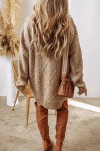 Cable-Knit Sweater Dress