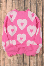 Load image into Gallery viewer, Pearl Detail Heart Sweater | Round Neck Long Sleeves
