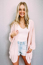 Load image into Gallery viewer, Pink Sheer Lightweight Knit Long Sleeve Cardigan
