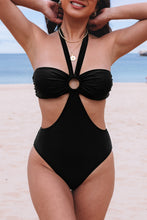 Load image into Gallery viewer, One-Piece Swimwear | Cutout Halter Neck
