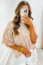 Load image into Gallery viewer, Multicolor Floral Print Wide Ruffle Sleeves Blouse | Tops/Blouses &amp; Shirts
