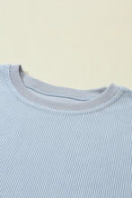 Load image into Gallery viewer, Grey Oversized Sweatshirt | Ribbed Corded Oversized Top
