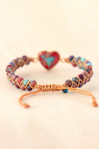 Handmade Heart Natural Stone Bracelet