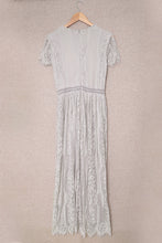 Load image into Gallery viewer, Gray Blue Fill Your Heart Lace Maxi Dress
